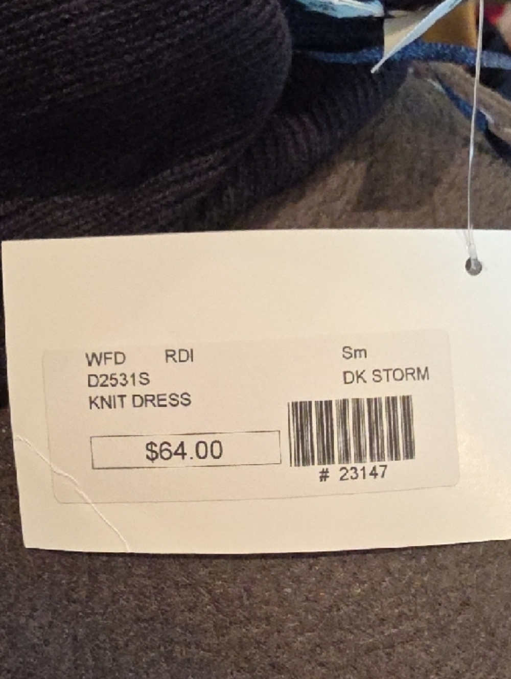 Cozy Navy Turtleneck Knit Dress - Picture 3 of 3